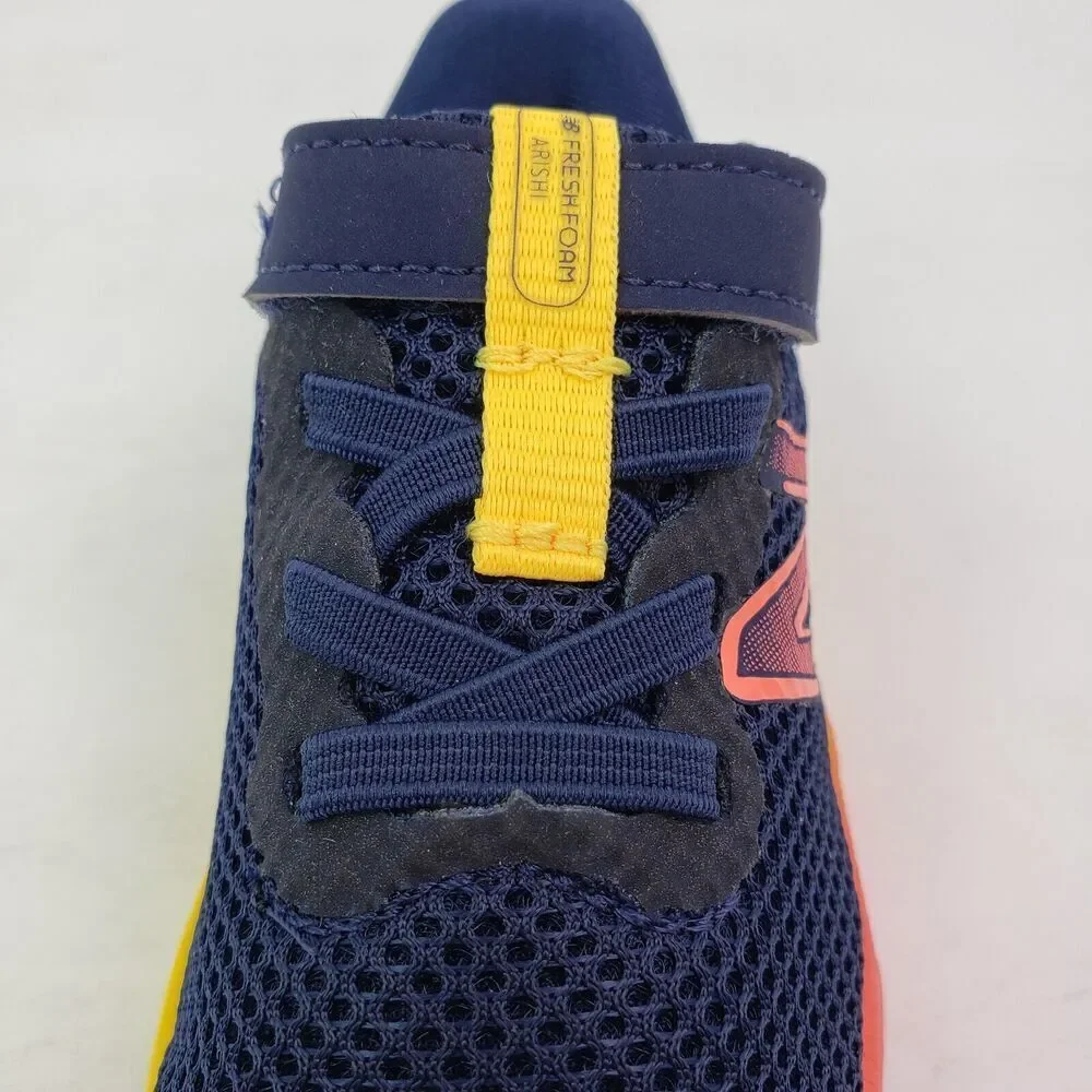 New Balance Fresh Foam Arishi v4 Baby Toddler Size 4c Wide Blue Red Sneaker Shoe